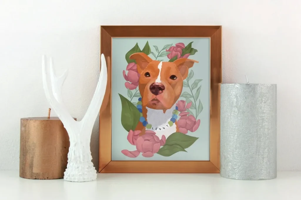 Custom Pet Portrait Illustrations: A Thoughtful Gift for Pet Lovers Pet Portrait Illustration
